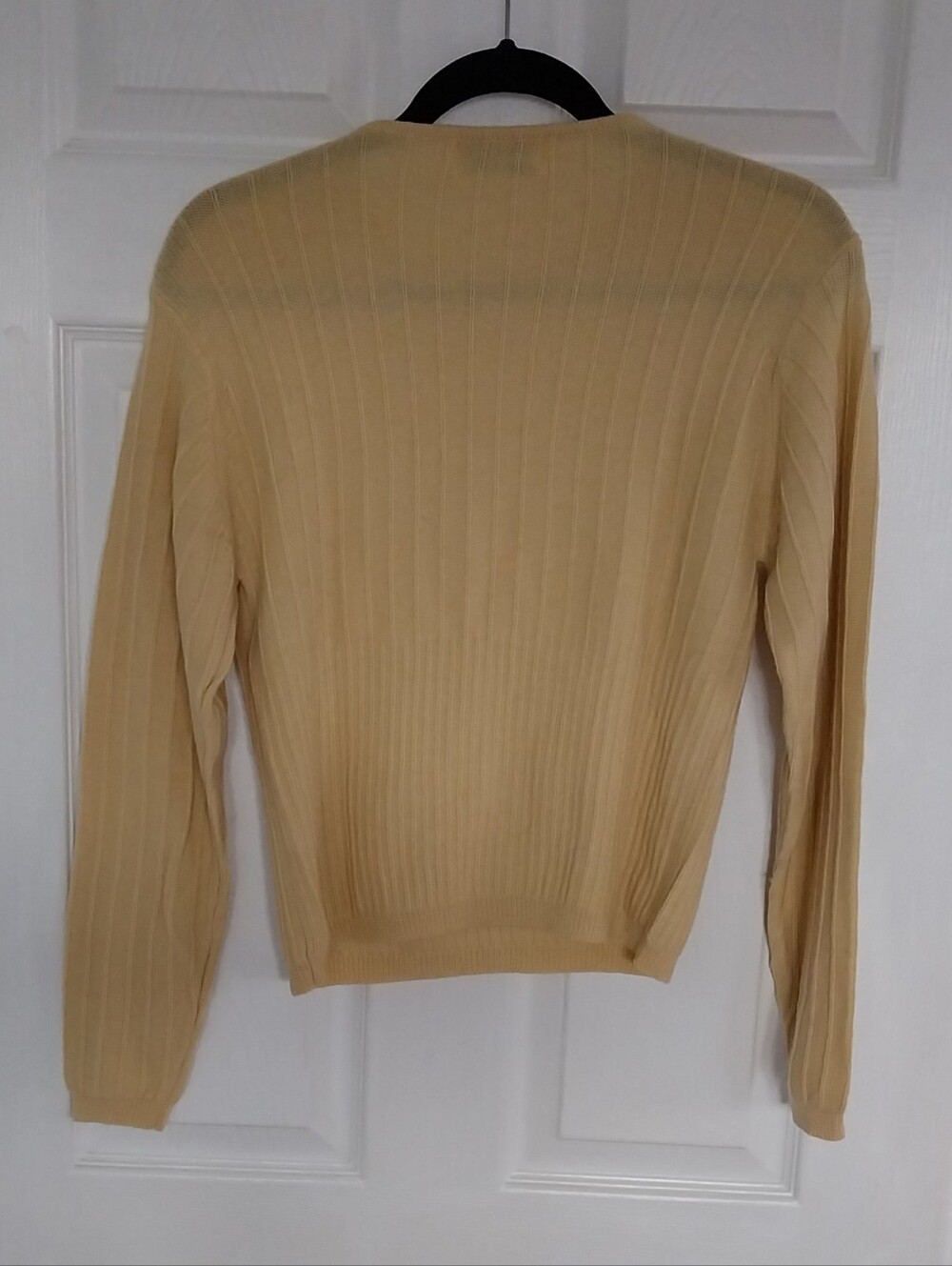 💯% Wool Ribbed Long-Sleeve Sweater - Picture 6 of 9